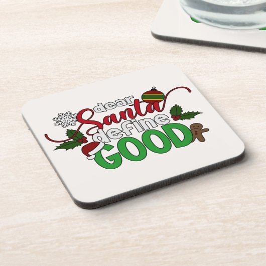 サンタ親愛ーがクリスマスを定義 |コースター コースター (左側)