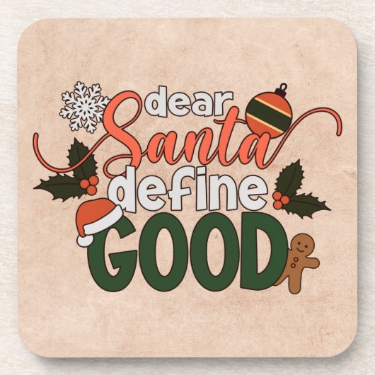 サンタ親愛ーがクリスマスを定義 |コースター コースター (正面)