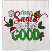 サンタ親愛ーがクリスマスを定義 |シャワーカーテン シャワーカーテン (正面)