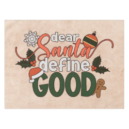 サンタ親愛ーがクリスマスを定義 |テーブルクロス テーブルクロス