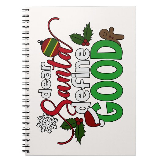 サンタ親愛ーがクリスマスを定義 |ノートブック ノートブック (正面)