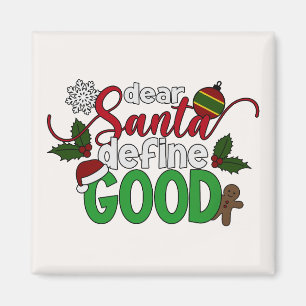 サンタ親愛ーがクリスマスを定義 マグネット