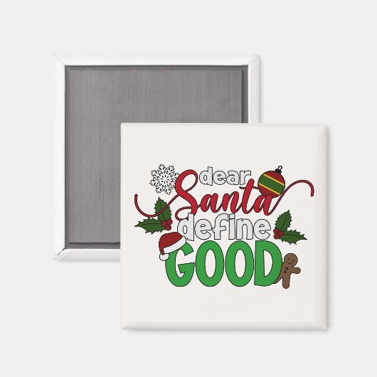 サンタ親愛ーがクリスマスを定義 |マグネット マグネット (正面/裏面)