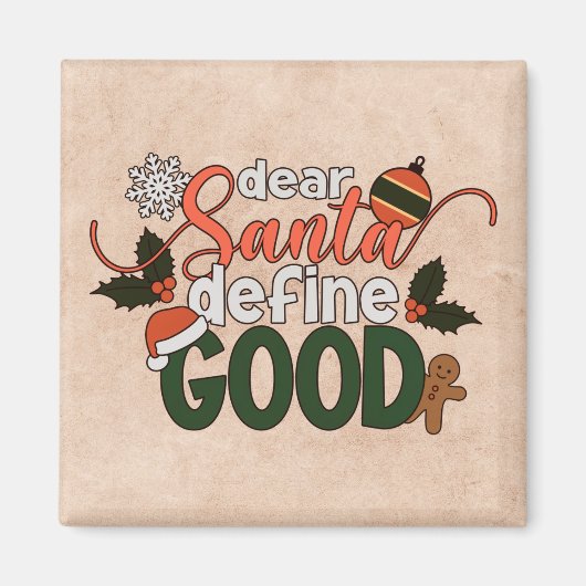 サンタ親愛ーがクリスマスを定義 |マグネット マグネット (正面)