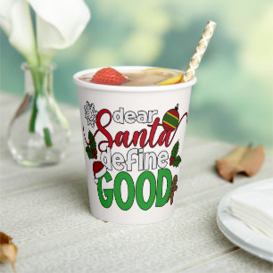 サンタ親愛ーがクリスマスを定義 紙カップ 紙コップ