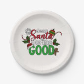 サンタ親愛ーがクリスマスを定義 |紙プレート ペーパープレート (正面)