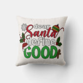 サンタ親愛ーがクリスマスを定義 |装飾用クッション クッション (裏面)