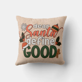 サンタ親愛ーがクリスマスを定義 |装飾用クッション クッション