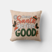 サンタ親愛ーがクリスマスを定義 |装飾用クッション クッション (正面)