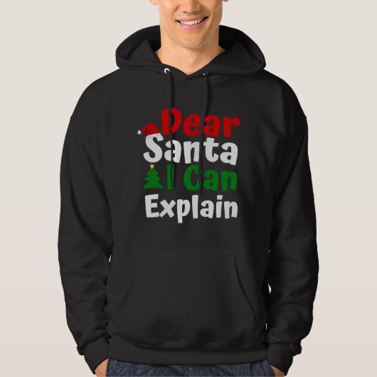 サンタ親愛ーがクリスマスを説明 パーカ (正面)