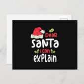 サンタ親愛ーがクリスマスを説明 ポストカード (正面/裏面)