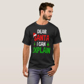サンタ親愛ーがクリスマスを説明 Tシャツ (正面フル)
