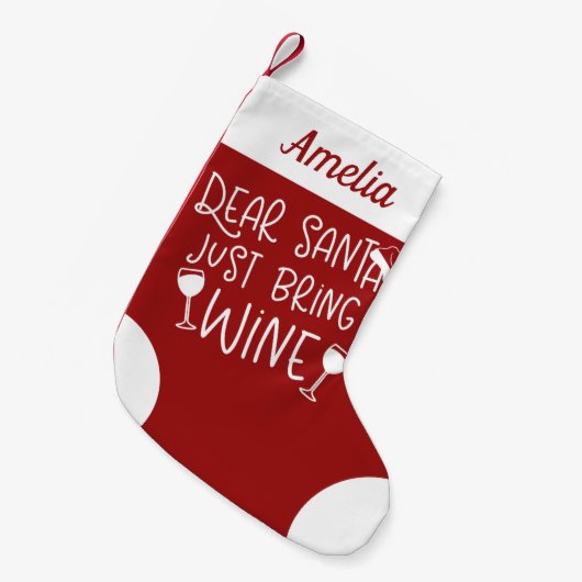 サンタ親愛ーがサンタにワイおもしろいンの手紙を持って来る スモールクリスマスストッキング (正面 (吊り時))