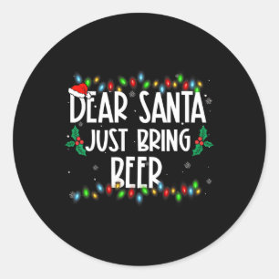 サンタ親愛ーがビールクリスマスPjsファミリーMaを持って来る ラウンドシール
