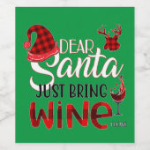 サンタ親愛ーがワインラベルを持ってくる ワインラベル (シングルラベル)