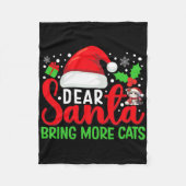 サンタ親愛ーが揃うおもしろい猫たちC フリースブランケット (正面)