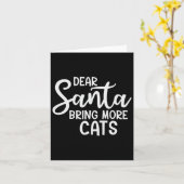 サンタ親愛ーが猫を連れおもしろいて来るクリスマス カード (黄色い花)