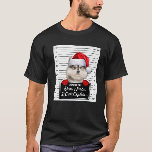 サンタ親愛ーが説明できおもしろいるクリスマス・ポンスキーXm Tシャツ (正面)
