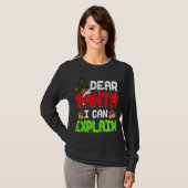 サンタ親愛ーが説明できるおもしろいクリスマス Tシャツ (正面フル)
