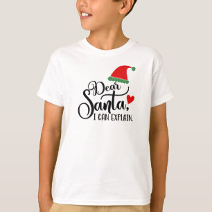 サンタ親愛ーが説明できるおもしろいタイポグラフィ Tシャツ