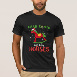 サンタ親愛ーが馬のクリスマスホースを持って来おもしろいる Tシャツ