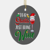 サンタ親愛ーが「ワイン」を持参 セラミックオーナメント (右)