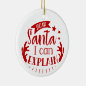 サンタ親愛ーでクリスマスの飾り付けを説明 セラミックオーナメント (右)
