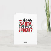 サンタ親愛ーなぜあなたが判断するのか |おもしろいのユーモア シーズンカード (裏面)