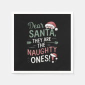 サンタ親愛ーはクリスマスいけなの一つ スタンダードカクテルナプキン (正面)