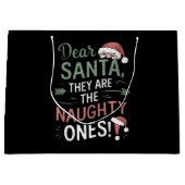 サンタ親愛ーはクリスマスいけなの一つ ラージペーパーバッグ (正面)