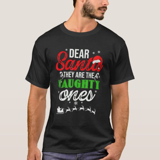 サンタ親愛ーはクリスマスいけなのGif Tシャツ (正面)