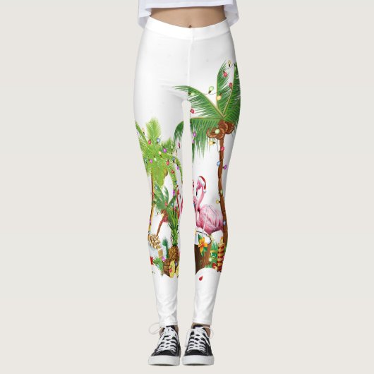 サンタ親愛ーはクリスマスのパいけなージだ レギンス (正面)