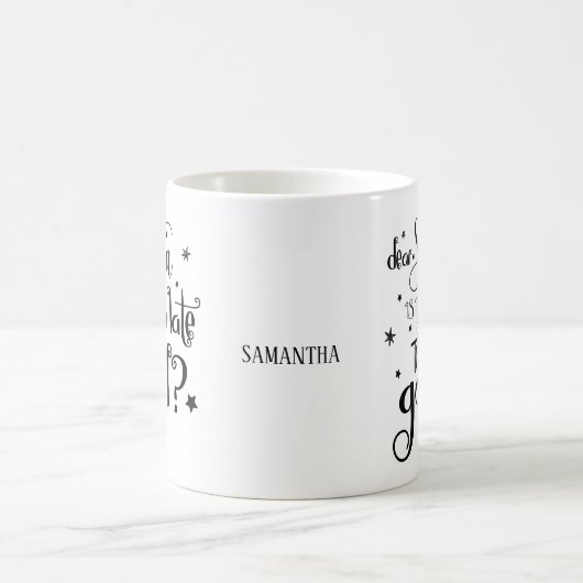 サンタ親愛ーはクリスマスの名前を良くするには遅すぎる コーヒーマグカップ (中央)