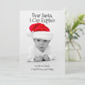 サンタ親愛ーはクリスマスの説明がパーソナライズされたできる シーズンカード (スタンド正面)