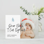 サンタ親愛ーはクリスマスの説明がパーソナライズされたできる シーズンカード (スタンド正面)