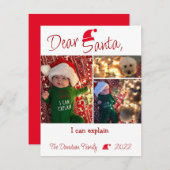 サンタ親愛ーはクリスマスカーおもしろいドを説明できる シーズンカード (正面/裏面)