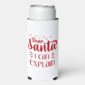 サンタ親愛ーはクリスマスタイポグラフィ スリム缶クーラー (Seltzer正面)