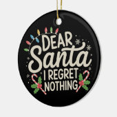 サンタ親愛ーはクリスマス家族の試合を後悔しない セラミックオーナメント (左)