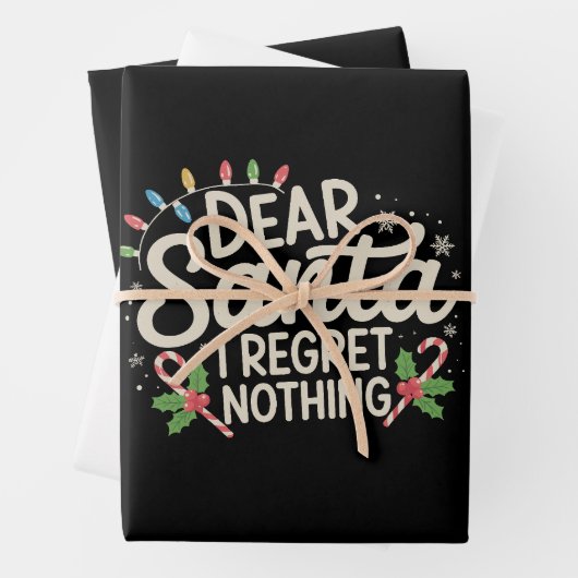 サンタ親愛ーはクリスマス家族の試合を後悔しない ラッピングペーパーシート (インサイチュ)