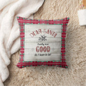 サンタ親愛ーは本当にいいだろう |クリスマス・レッド・プレイド クッション (ブランケット)