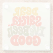 サンタ親愛ーは良いデザインだった ガラスコースター (裏面)