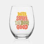 サンタ親愛ーは良いデザインだった ステムなしワイングラス (正面)