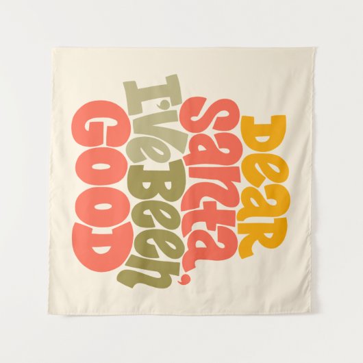 サンタ親愛ーは良いデザインだった タペストリー (正面(横))