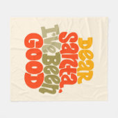 サンタ親愛ーは良いデザインだった フリースブランケット (正面(横))