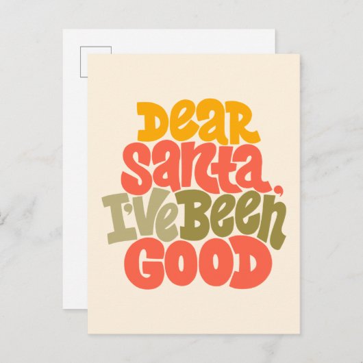 サンタ親愛ーは良いデザインだった ポストカード (正面/裏面)