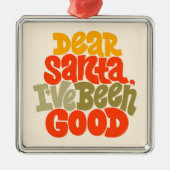 サンタ親愛ーは良いデザインだった メタルオーナメント (正面)