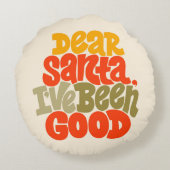 サンタ親愛ーは良いデザインだった ラウンドクッション (裏面)