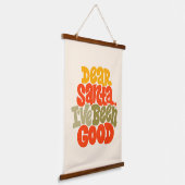 サンタ親愛ーは良いデザインだった 吊り下げ型タペストリー (傾斜あり)
