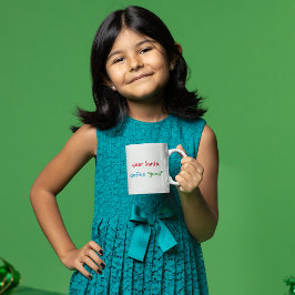 サンタ親愛ーは良いユーモアおもしろいホットココアミルクを定義 コーヒーマグカップ