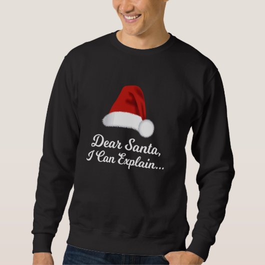 サンタ親愛ーは説明できるクリスマスおもしろい スウェットシャツ (正面)